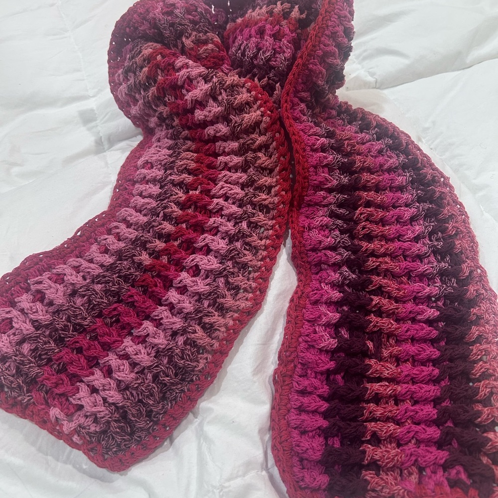 Chic Multicolor Handmade Crochet Scarf-Only-Brand New